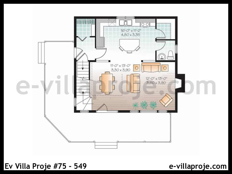 Ev Villa Proje #75 - 549 Çelik Ev Projesi - Görsel 2