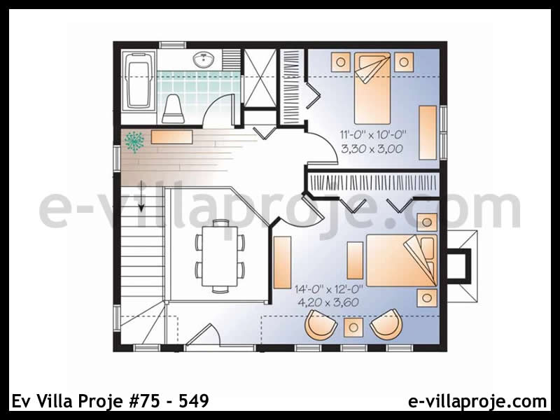 Ev Villa Proje #75 - 549 Çelik Ev Projesi - Görsel 3