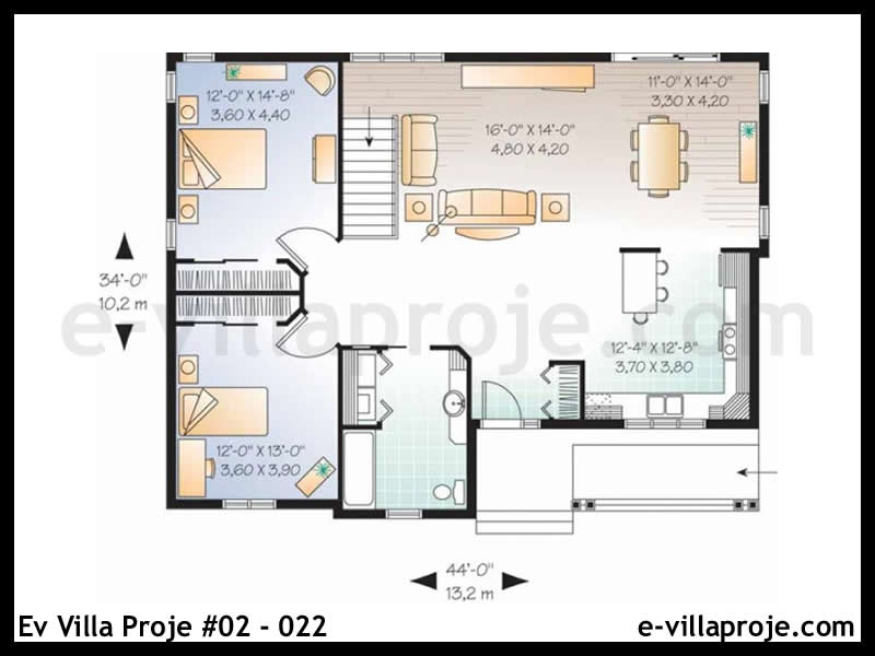 Ev Villa Proje #02 - 022 Çelik Ev Projesi - Görsel 2
