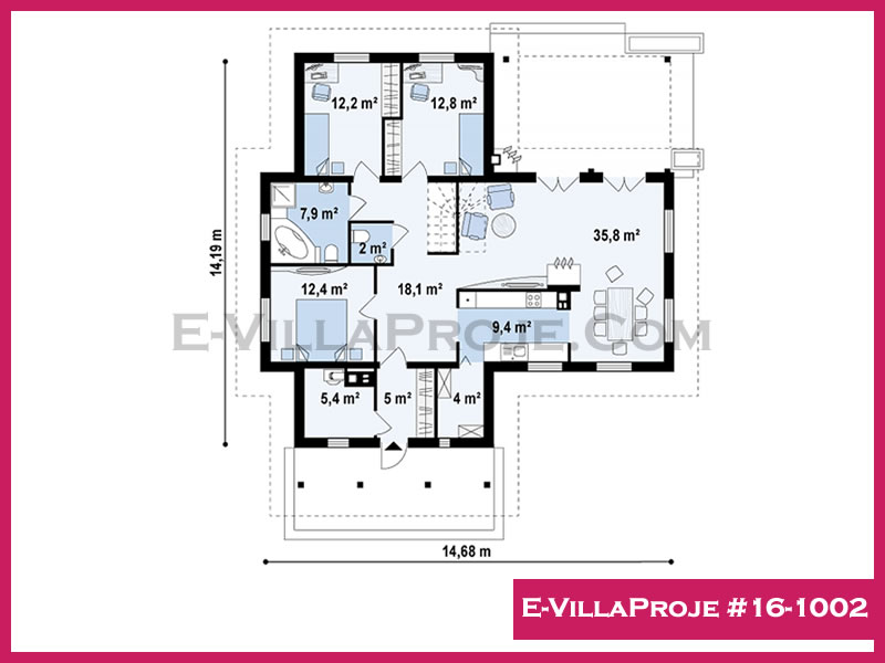 Ev Villa Proje #16 - 1002 Çelik Ev Projesi - Görsel 2