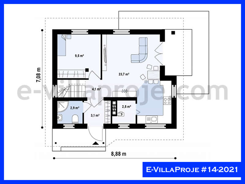 Ev Villa Proje #14 - 2021 Çelik Ev Projesi - Görsel 2