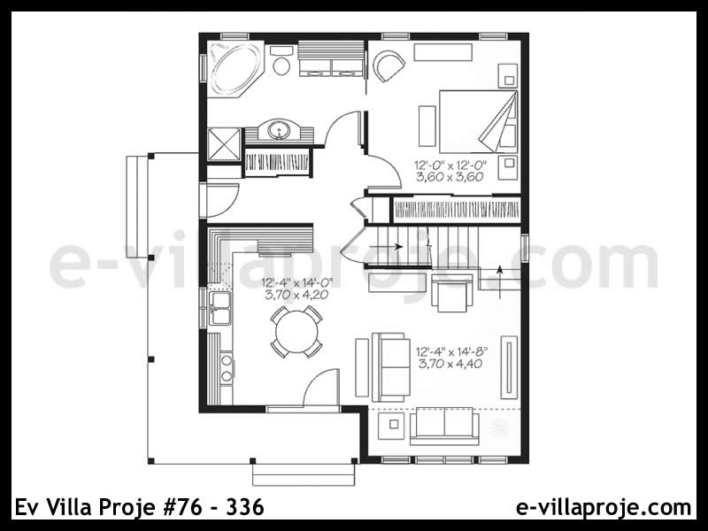 Ev Villa Proje #76 - 336 Çelik Ev Projesi - Görsel 2
