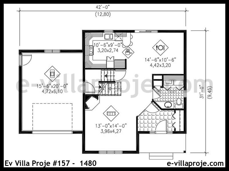 Ev Villa Proje #157 - 1480 Çelik Ev Projesi - Görsel 2
