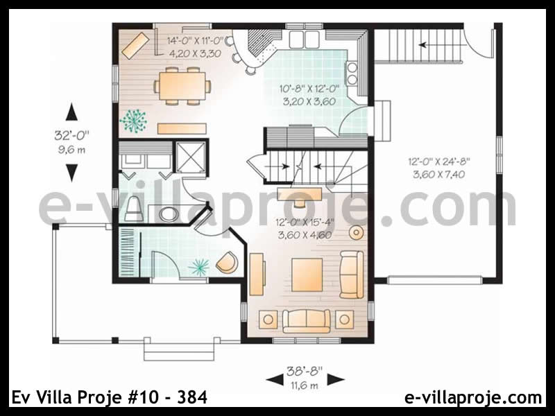 Ev Villa Proje #10 - 384 Çelik Ev Projesi - Görsel 2