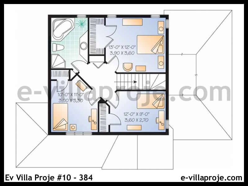 Ev Villa Proje #10 - 384 Çelik Ev Projesi - Görsel 3