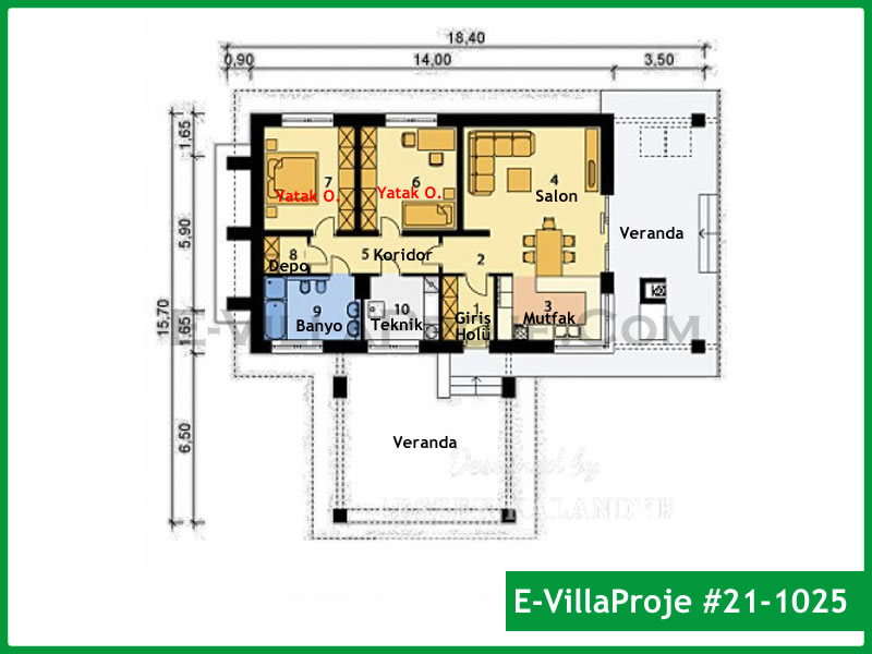 Ev Villa Proje #21 - 1025 Çelik Ev Projesi - Görsel 2