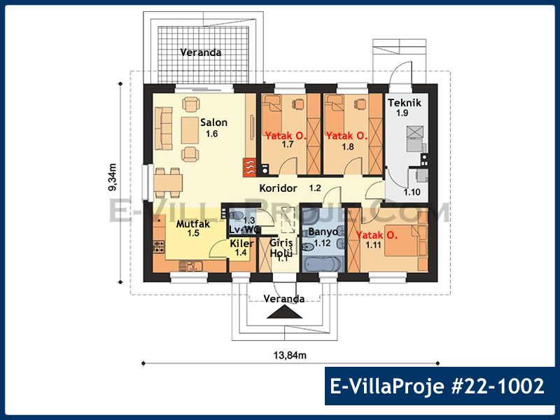 Ev Villa Proje #22 - 1002 Çelik Ev Projesi - Görsel 2