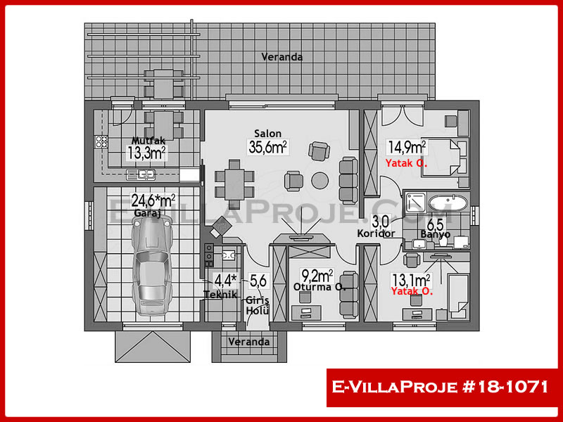 Ev Villa Proje #18 - 1071 Çelik Ev Projesi - Görsel 2