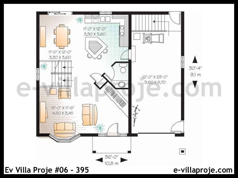 Ev Villa Proje #06 - 395 Çelik Ev Projesi - Görsel 2