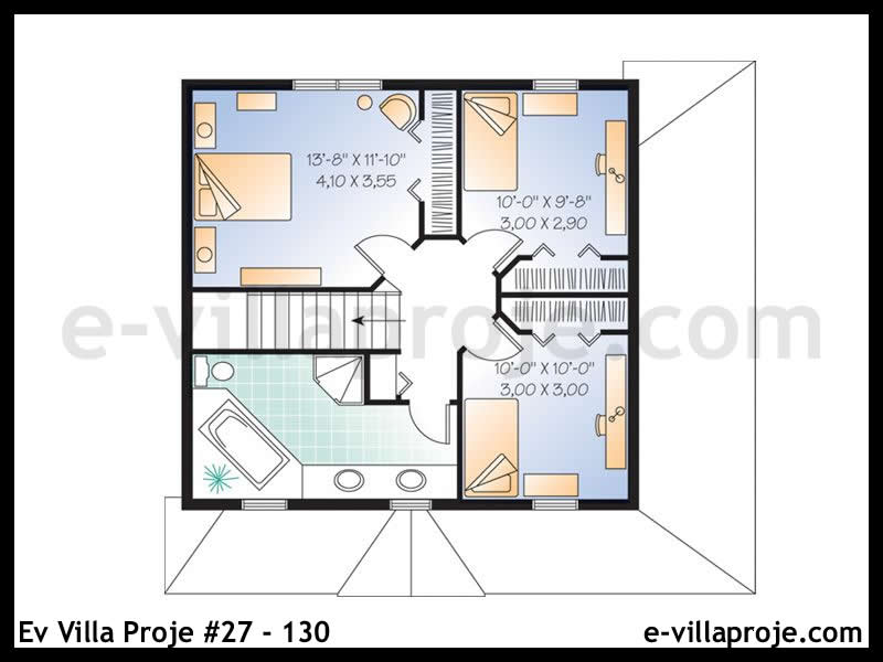 Ev Villa Proje #27 - 130 Çelik Ev Projesi - Görsel 3