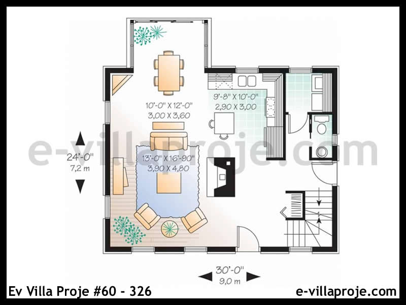 Ev Villa Proje #60 - 326 Çelik Ev Projesi - Görsel 2