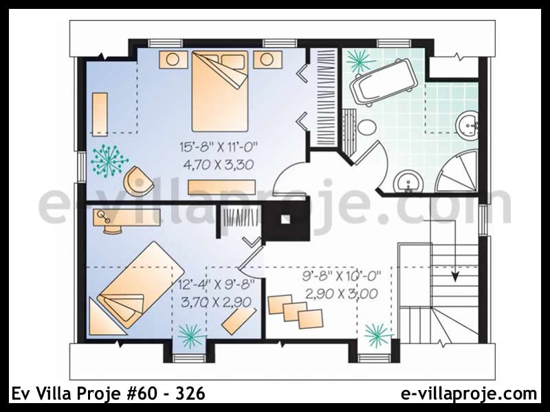Ev Villa Proje #60 - 326 Çelik Ev Projesi - Görsel 3