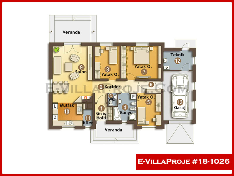Ev Villa Proje #18 - 1026 Çelik Ev Projesi - Görsel 2