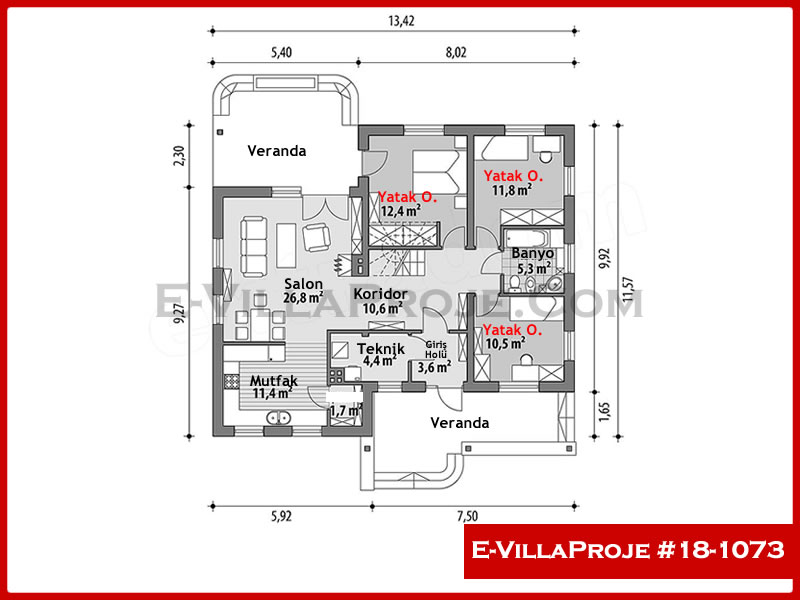 Ev Villa Proje #18 - 1073 Çelik Ev Projesi - Görsel 2