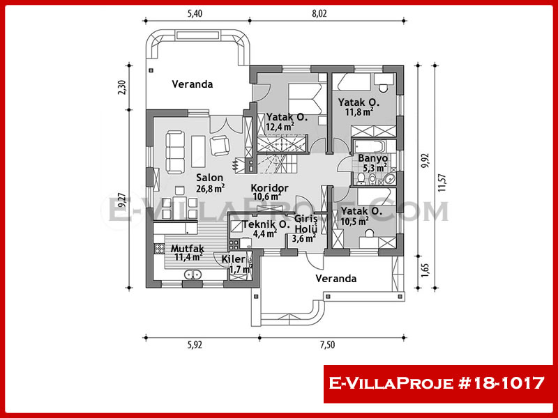 Ev Villa Proje #18 - 1017 Çelik Ev Projesi - Görsel 2