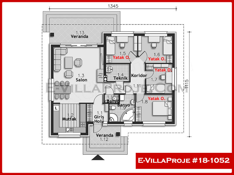 Ev Villa Proje #18 - 1052 Çelik Ev Projesi - Görsel 2