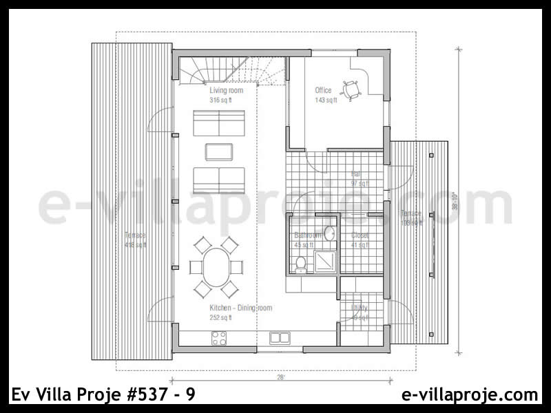 Ev Villa Proje #537 - 9 Çelik Ev Projesi - Görsel 2