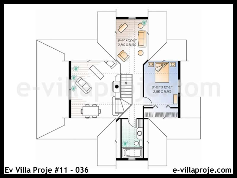 Ev Villa Proje #11 - 036 Çelik Ev Projesi - Görsel 3