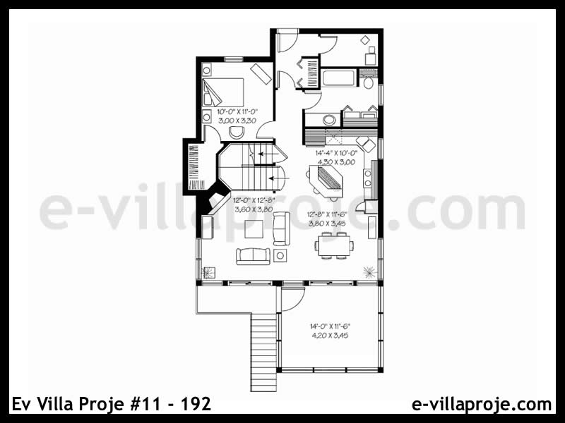 Ev Villa Proje #11 - 192 Çelik Ev Projesi - Görsel 2