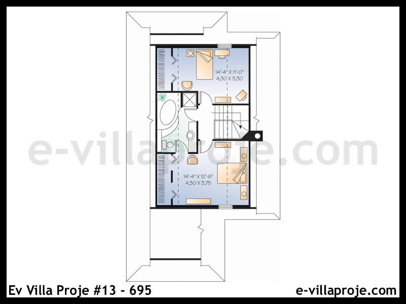 Ev Villa Proje #13 - 695 Çelik Ev Projesi - Görsel 3