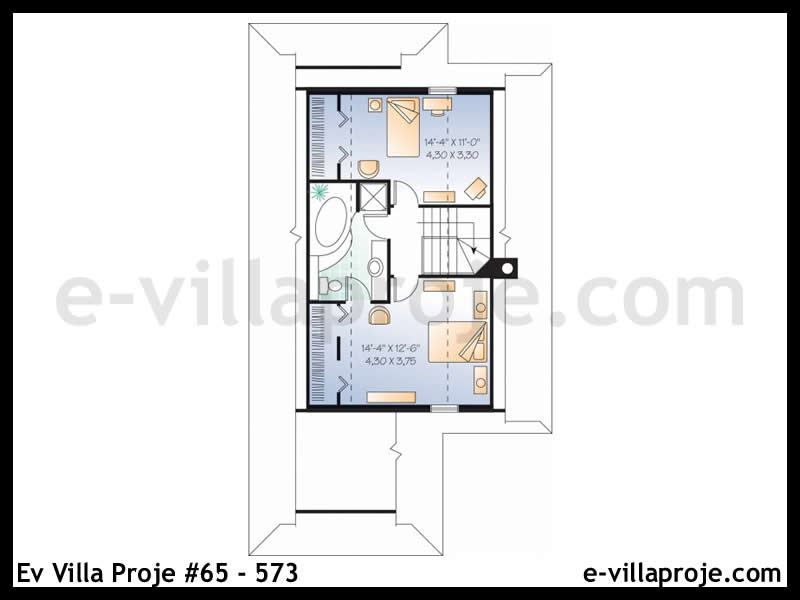 Ev Villa Proje #65 - 573 Çelik Ev Projesi - Görsel 3