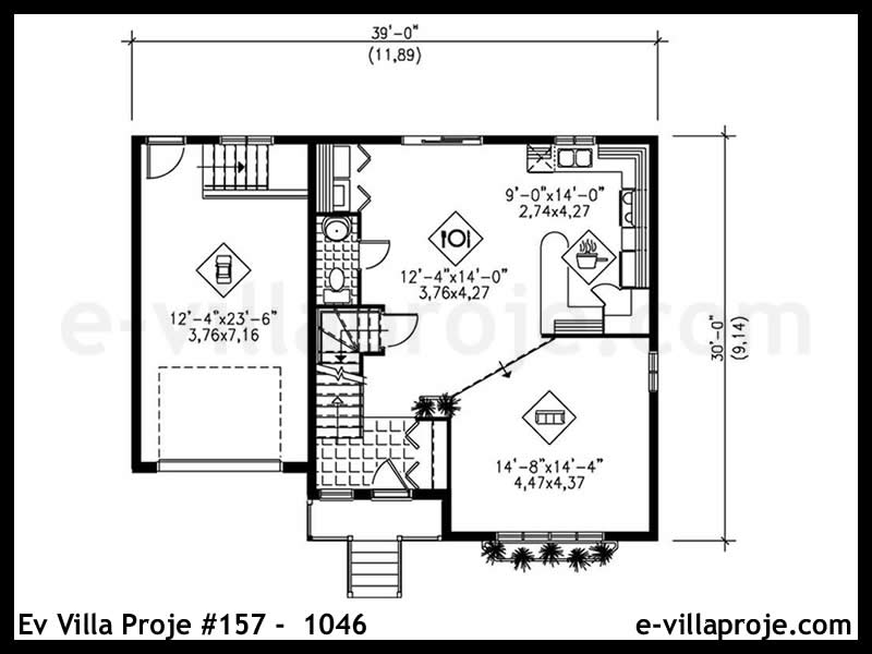 Ev Villa Proje #157 - 1046 Çelik Ev Projesi - Görsel 2