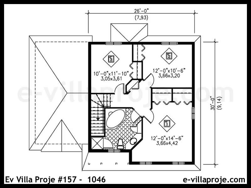 Ev Villa Proje #157 - 1046 Çelik Ev Projesi - Görsel 3