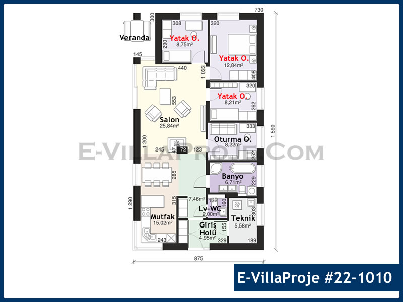Ev Villa Proje #22 - 1010 Çelik Ev Projesi - Görsel 2