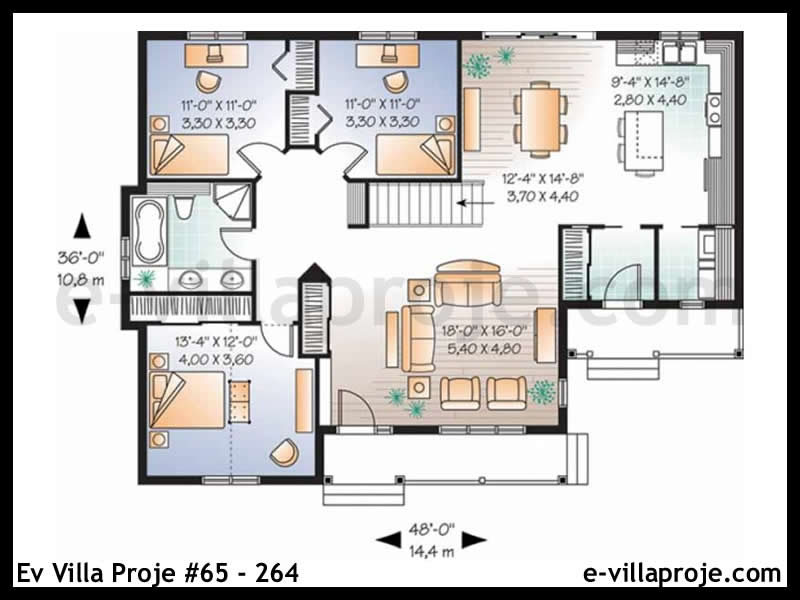 Ev Villa Proje #65 - 264 Çelik Ev Projesi - Görsel 2