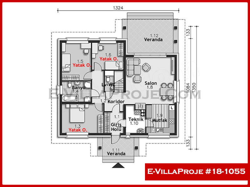 Ev Villa Proje #18 - 1055 Çelik Ev Projesi - Görsel 2