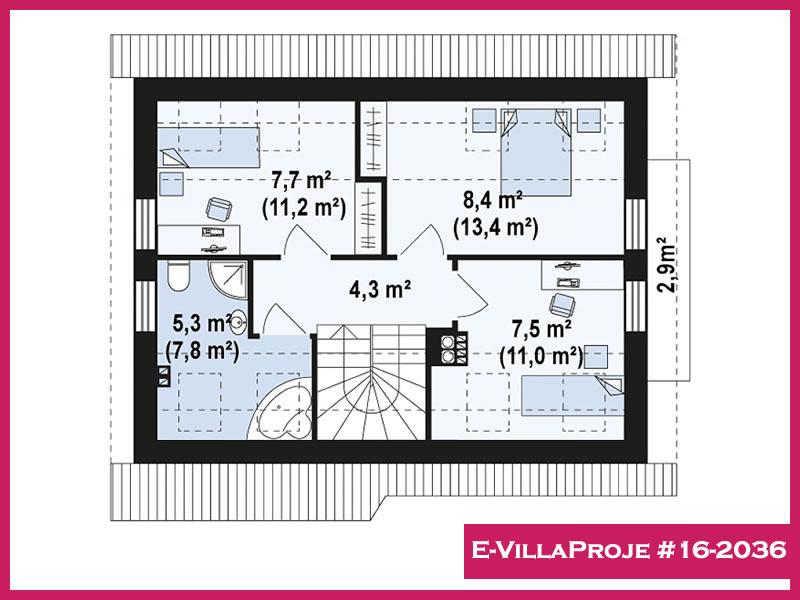 Ev Villa Proje #16 - 2036 Çelik Ev Projesi - Görsel 3