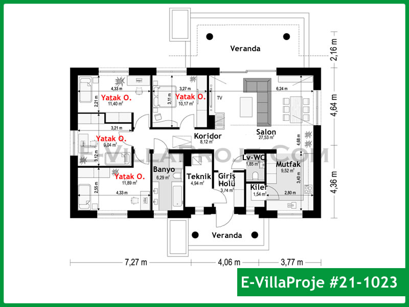 Ev Villa Proje #21 - 1023 Çelik Ev Projesi - Görsel 2