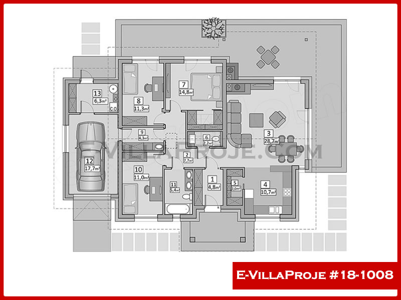 Ev Villa Proje #18 - 1008 Çelik Ev Projesi - Görsel 2