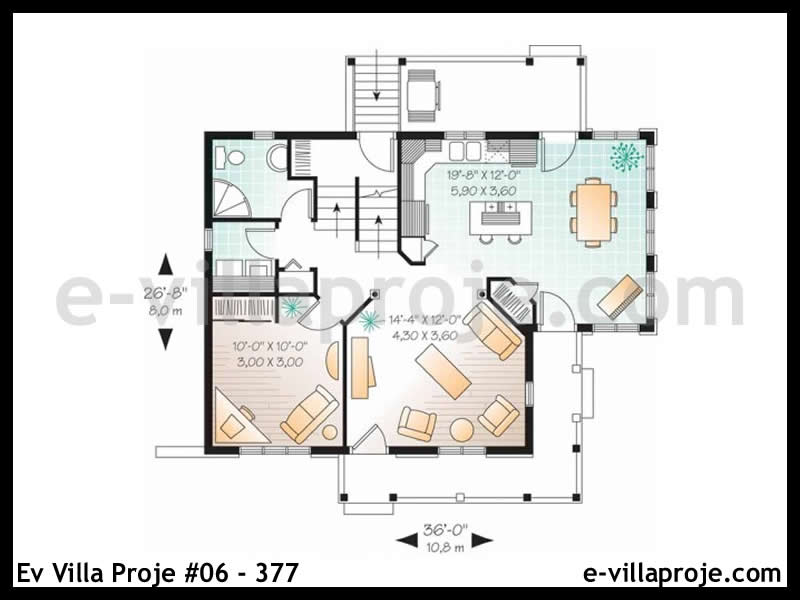 Ev Villa Proje #06 - 377 Çelik Ev Projesi - Görsel 2