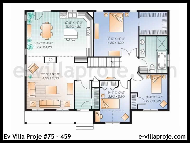 Ev Villa Proje #75 - 459 Çelik Ev Projesi - Görsel 2