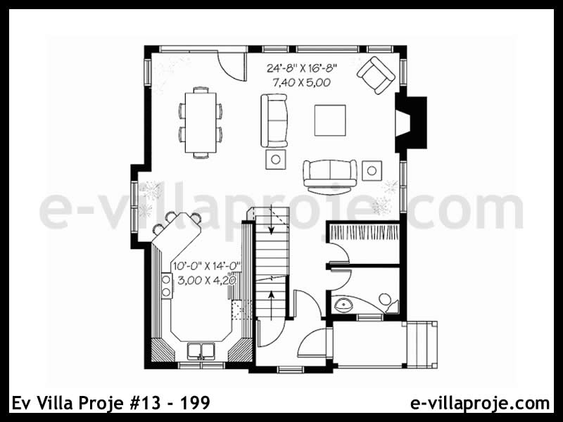 Ev Villa Proje #13 - 199 Çelik Ev Projesi - Görsel 2