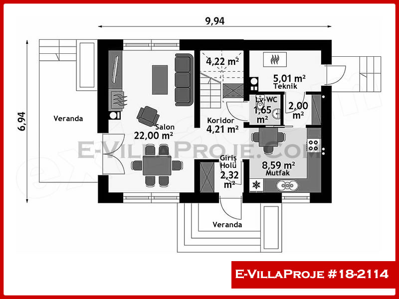 Ev Villa Proje #18 - 2114 Çelik Ev Projesi - Görsel 2