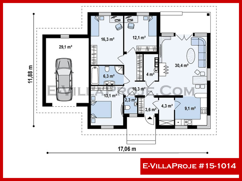 Ev Villa Proje #15 - 1014 Çelik Ev Projesi - Görsel 2