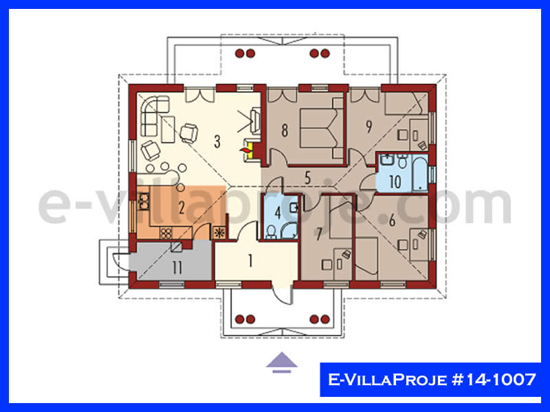Ev Villa Proje #14 - 1007 Çelik Ev Projesi - Görsel 2