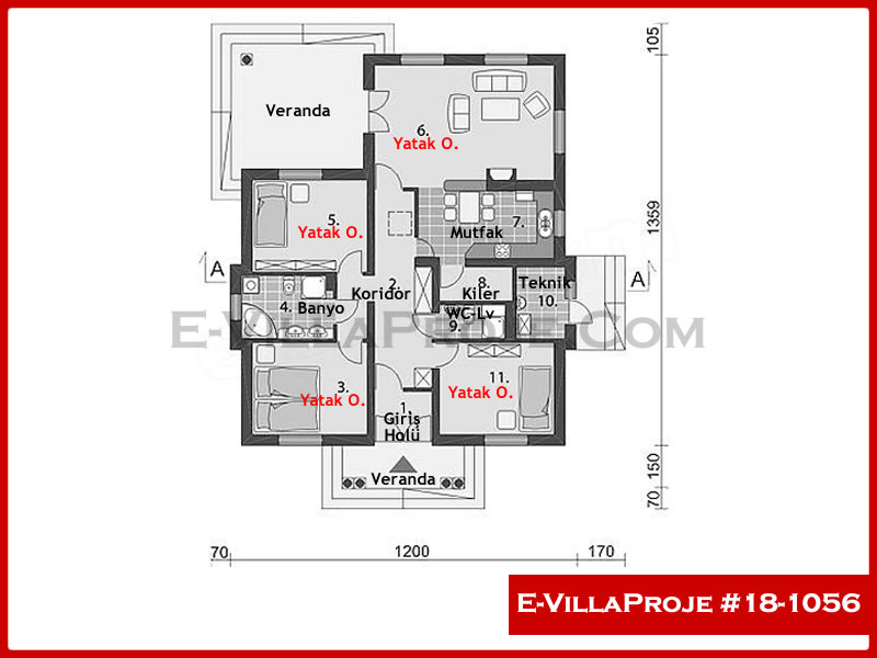 Ev Villa Proje #18 - 1056 Çelik Ev Projesi - Görsel 2