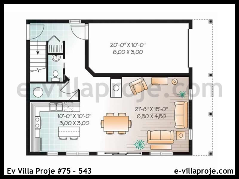Ev Villa Proje #75 - 543 Çelik Ev Projesi - Görsel 2