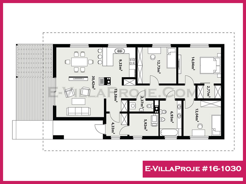 Ev Villa Proje #16 - 1030 Çelik Ev Projesi - Görsel 2