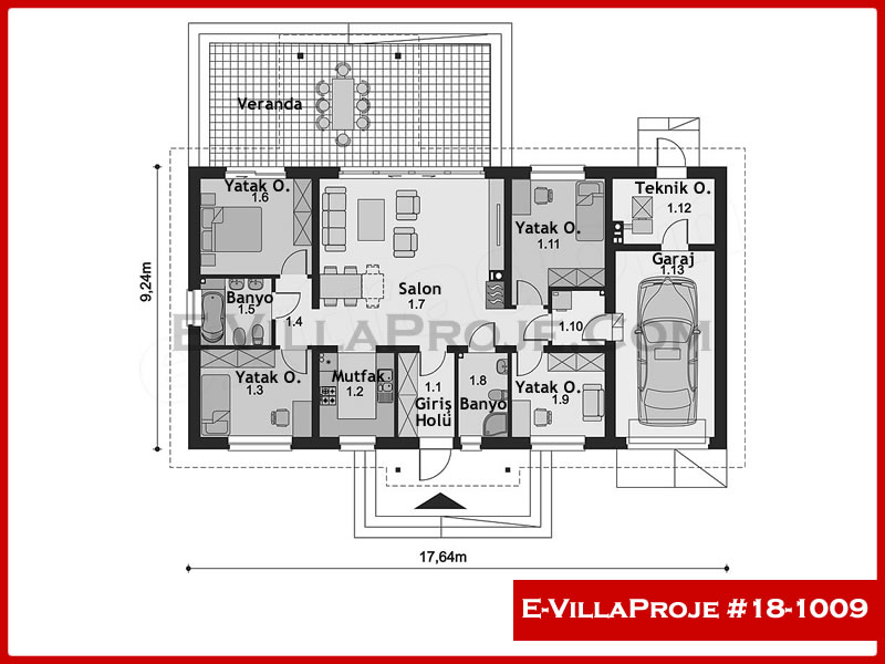 Ev Villa Proje #18 - 1009 Çelik Ev Projesi - Görsel 2