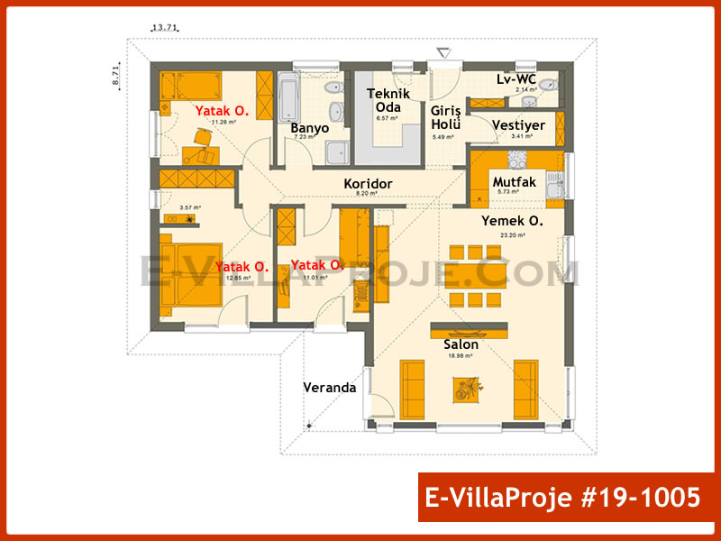 Ev Villa Proje #19 - 1005 Çelik Ev Projesi - Görsel 2