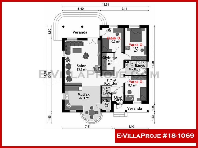 Ev Villa Proje #18 - 1069 Çelik Ev Projesi - Görsel 2