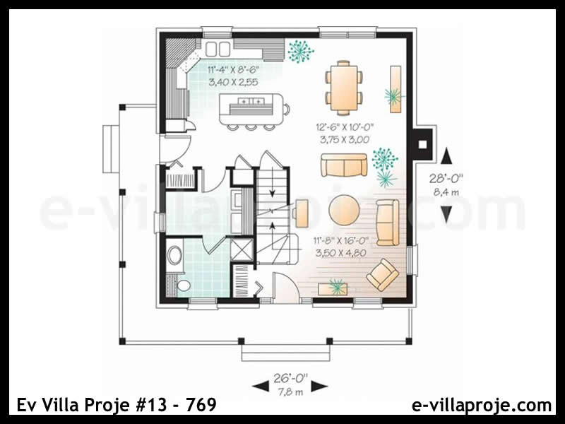 Ev Villa Proje #13 - 769 Çelik Ev Projesi - Görsel 2