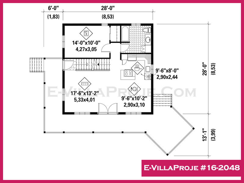 Ev Villa Proje #16 - 2048 Çelik Ev Projesi - Görsel 2