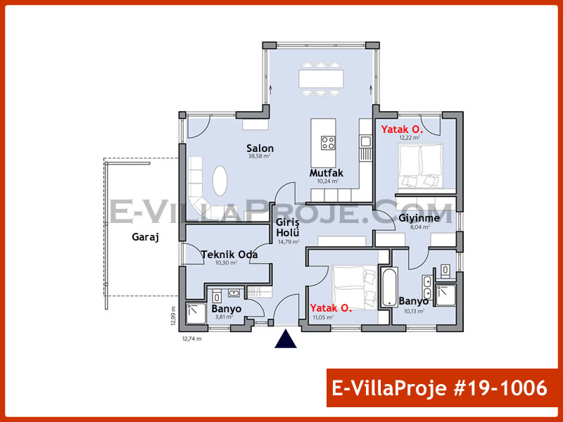Ev Villa Proje #19 - 1006 Çelik Ev Projesi - Görsel 2
