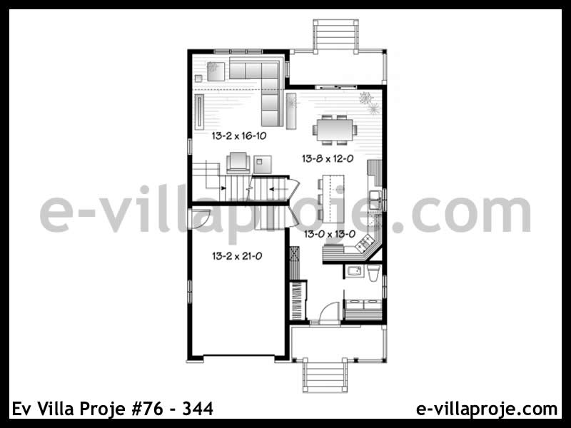 Ev Villa Proje #76 - 344 Çelik Ev Projesi - Görsel 2