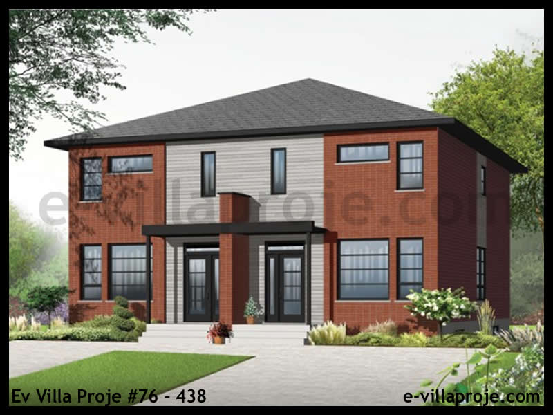 Ev Villa Proje #76 - 438 Çelik Villa Projesi 3D Mimari Tasarımı